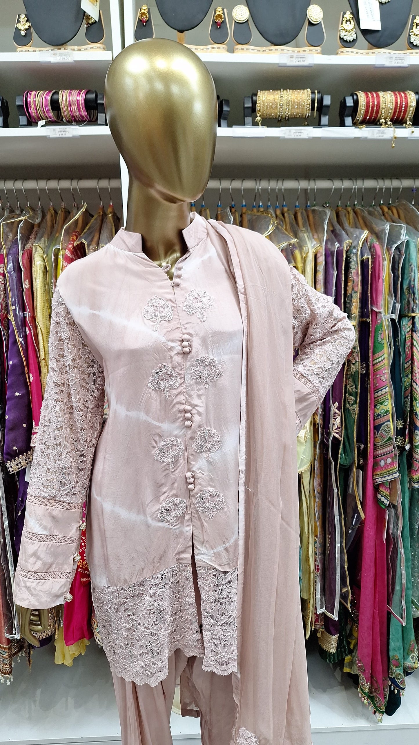 Blush Lace Farshi