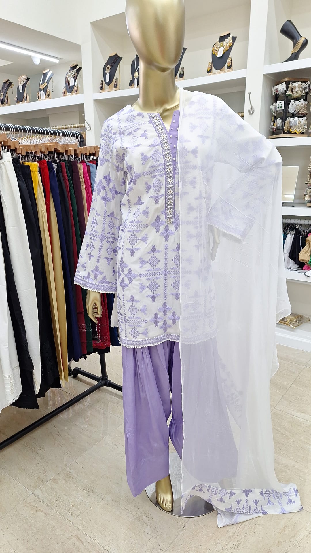 Lavender White Farshi