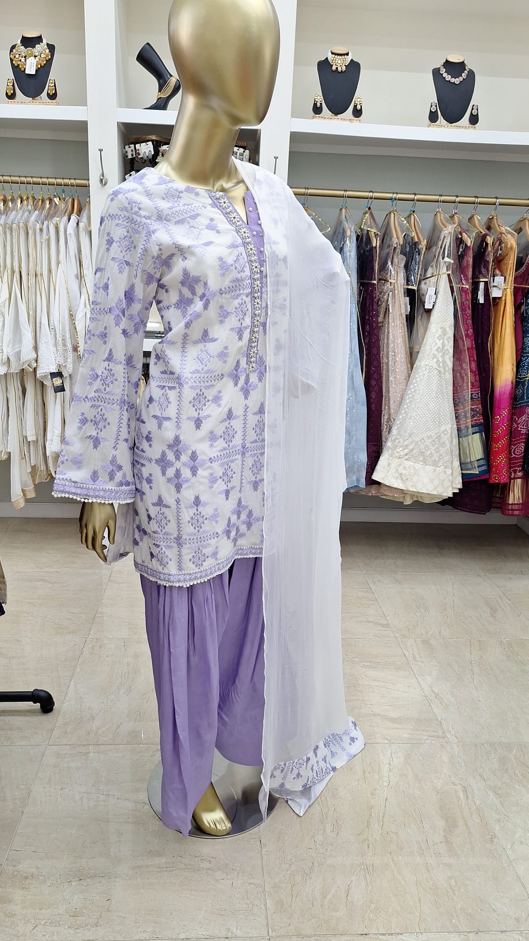 Lavender White Farshi