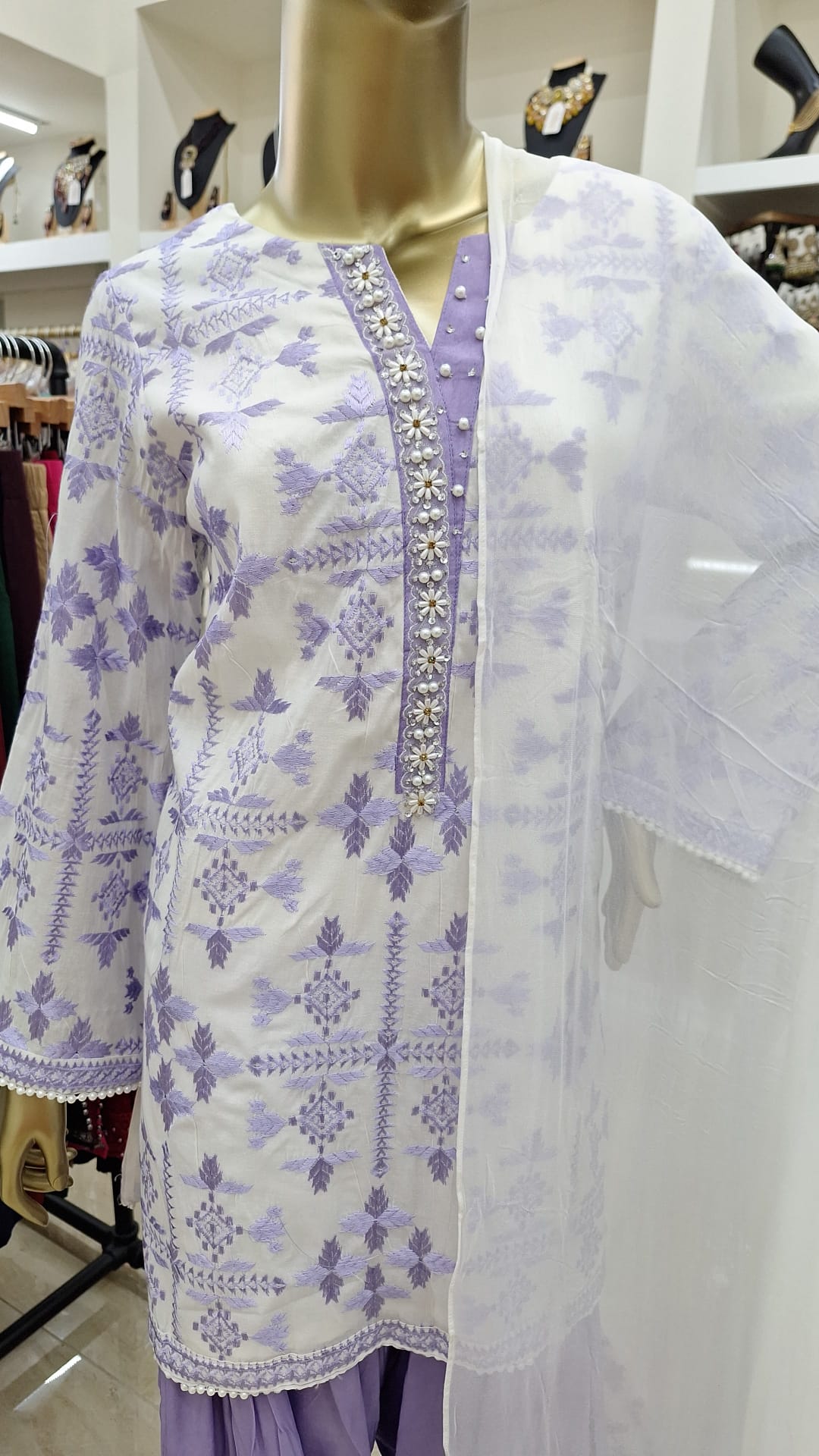 Lavender White Farshi