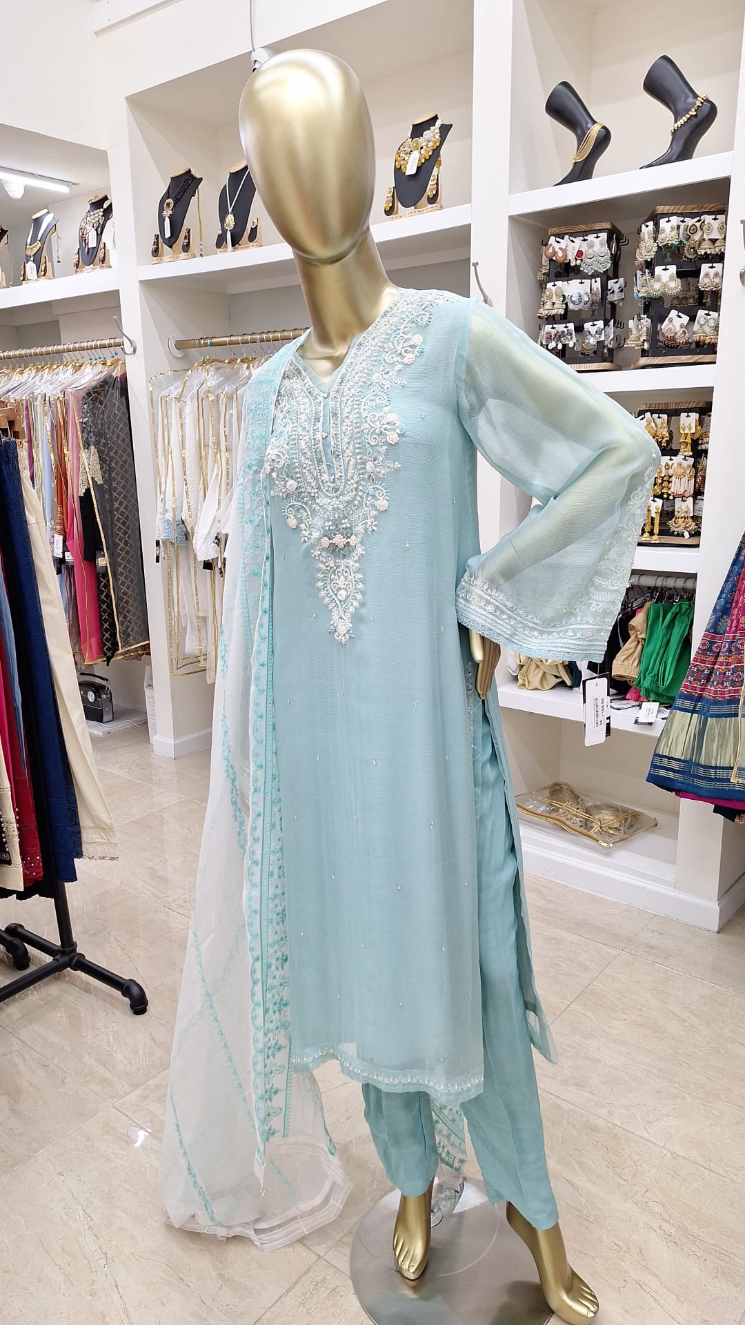 Cool Serenity: Light & Luxe Look