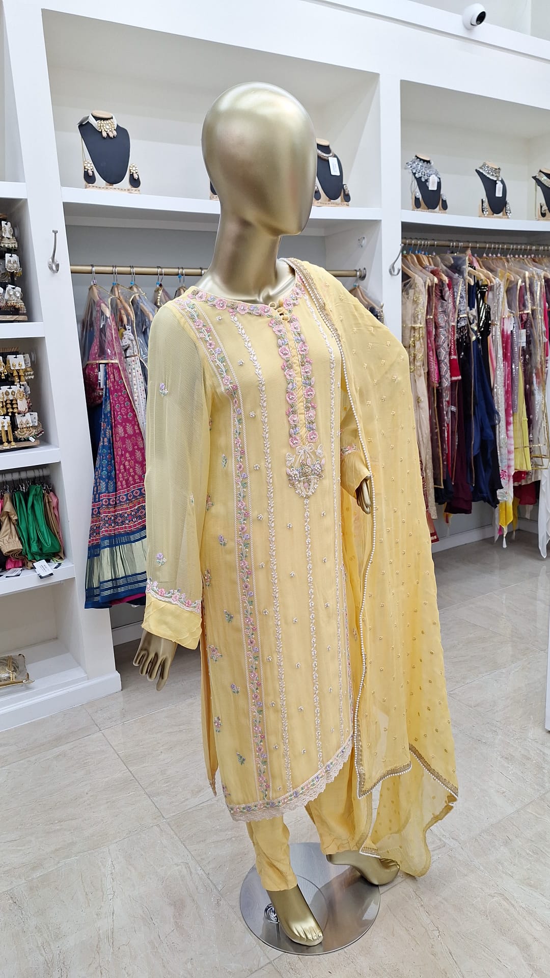 Golden Petals: Embroidered Daylight Charm