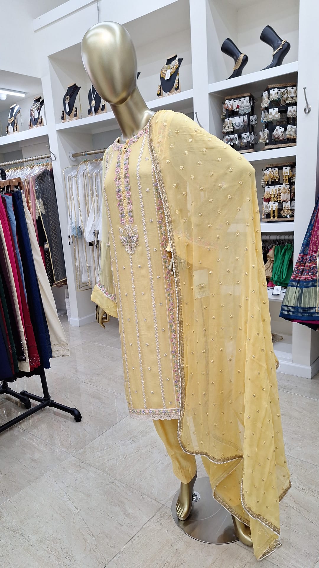 Golden Petals: Embroidered Daylight Charm