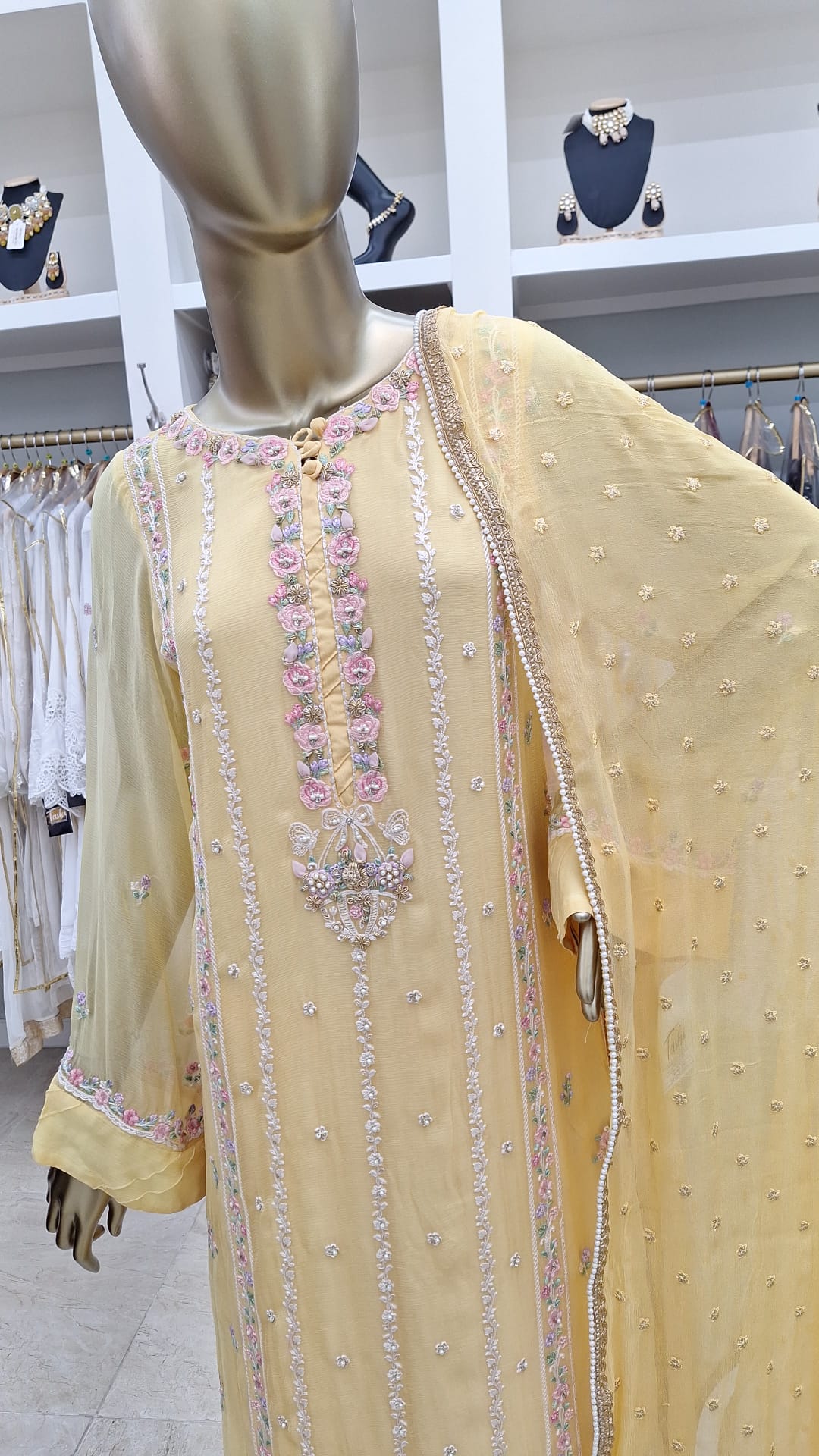 Golden Petals: Embroidered Daylight Charm