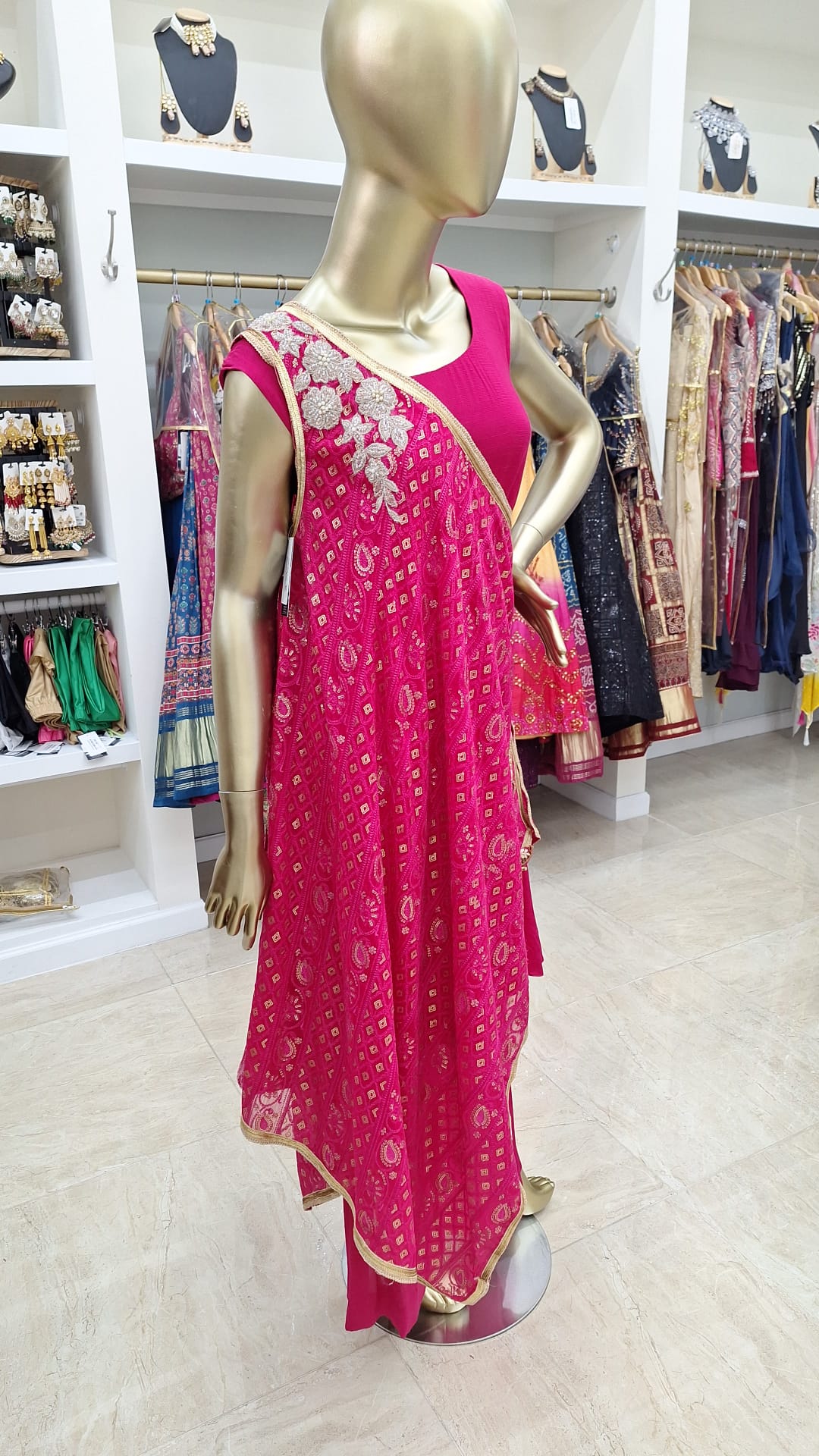 Rani Radiance: One-Shoulder Festive Stunner