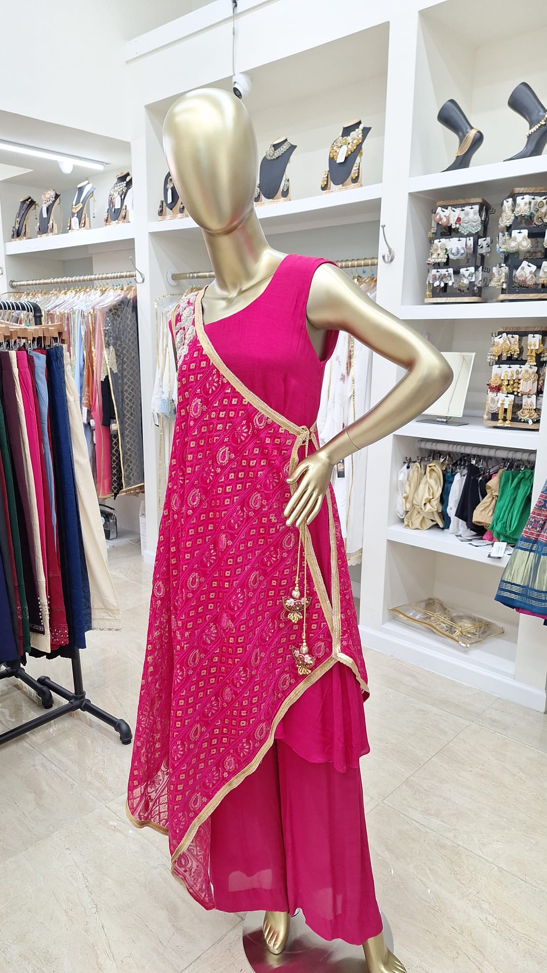 Rani Radiance: One-Shoulder Festive Stunner