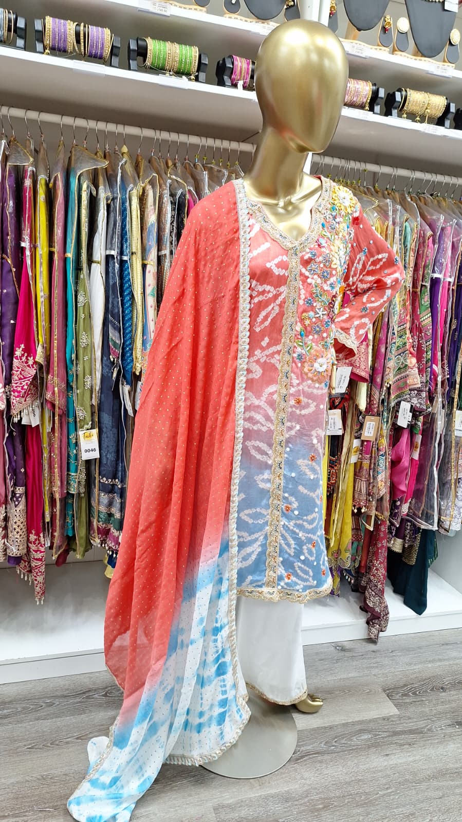 Tradition Painted in Coral & Blue